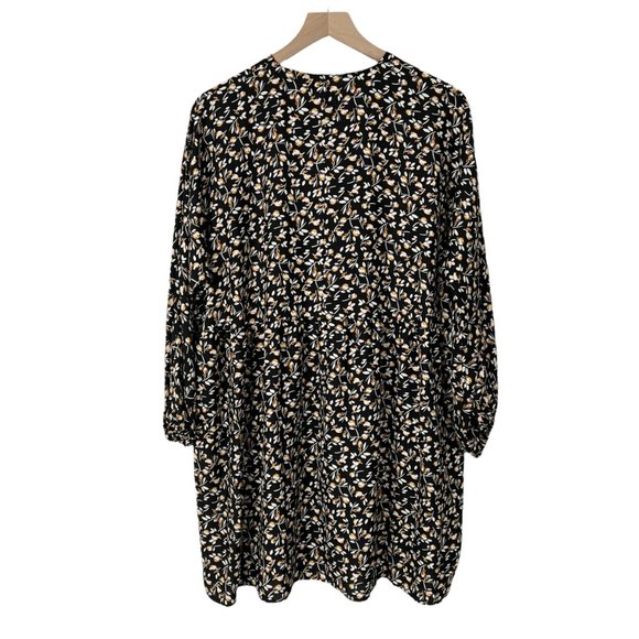Stunning Zara Balloon Long Sleeve Floral Print Oversized Babydoll Mini Dress - S - Picture 5 of 5